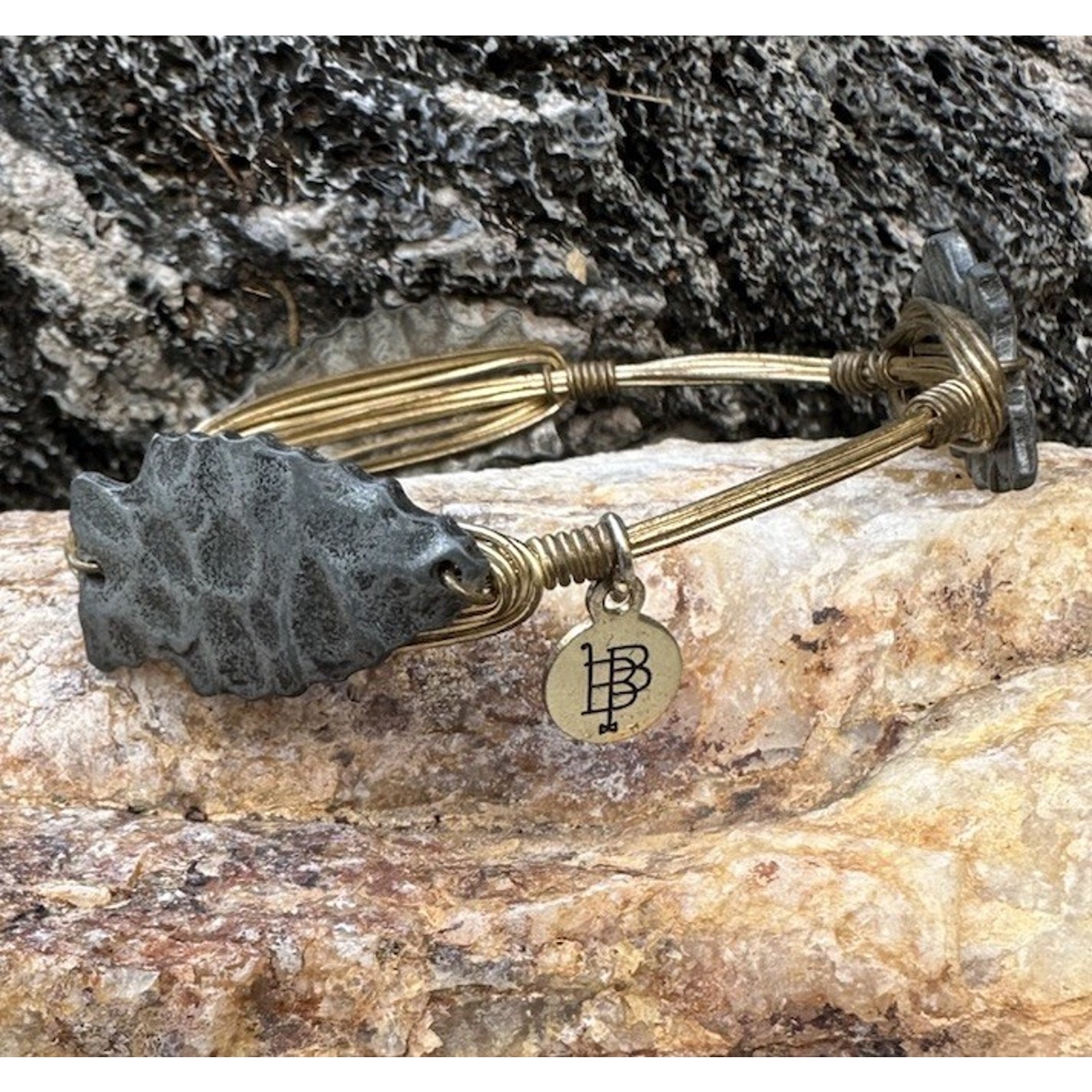 Boubon &Bowties Arrowhead Bangle Earthy Hippie Hammered Look Beautiful